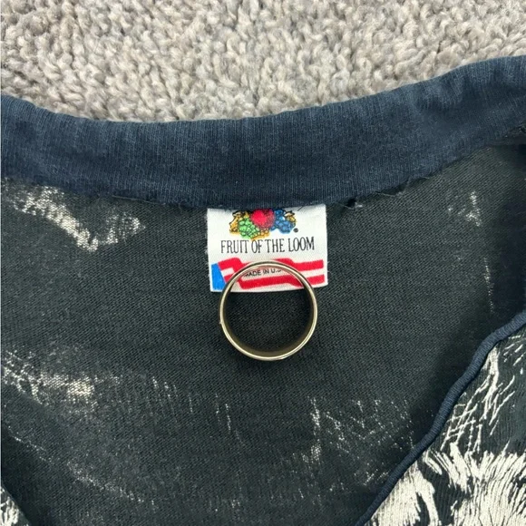 Vintage Single Stitch National Wildlife‎ Wolf All Over Print Double Sided Shirt - Picture 5 of 5